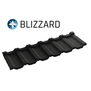 Blizzard - Blacha z posypką kamienną jak dachówka ceramiczna kolor czarny Onyx